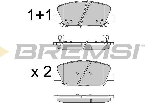 Bremsi BP3531 - Bremžu uzliku kompl., Disku bremzes autospares.lv