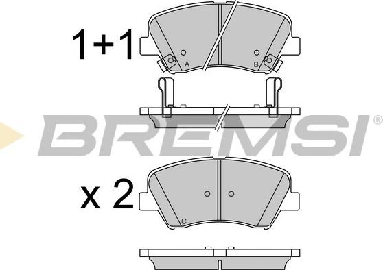 Bremsi BP3529 - Тормозные колодки, дисковые, комплект www.autospares.lv