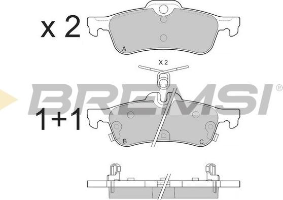 Bremsi BP3528 - Bremžu uzliku kompl., Disku bremzes www.autospares.lv