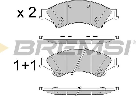 Bremsi BP3527 - Bremžu uzliku kompl., Disku bremzes autospares.lv