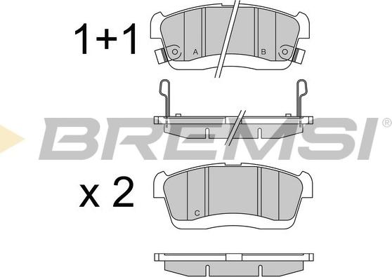 Bremsi BP3575 - Brake Pad Set, disc brake www.autospares.lv