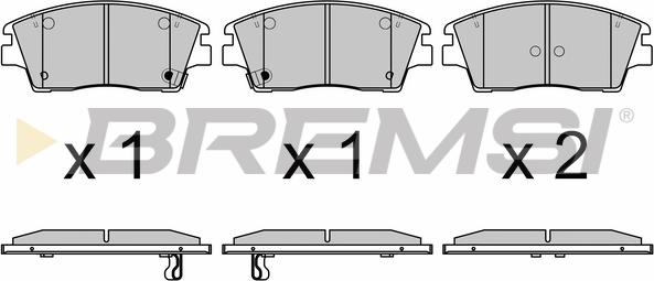 Bremsi BP3660 - Bremžu uzliku kompl., Disku bremzes autospares.lv