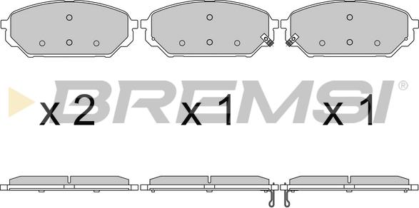 Bremsi BP3619 - Bremžu uzliku kompl., Disku bremzes www.autospares.lv