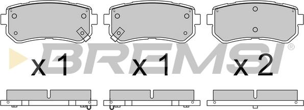 Bremsi BP3614 - Bremžu uzliku kompl., Disku bremzes www.autospares.lv