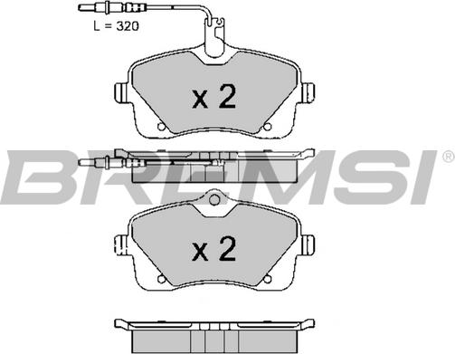 Bremsi BP3618 - Bremžu uzliku kompl., Disku bremzes autospares.lv