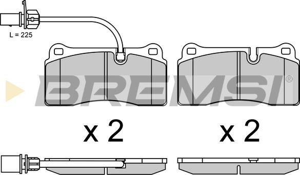 Bremsi BP3689 - Bremžu uzliku kompl., Disku bremzes www.autospares.lv