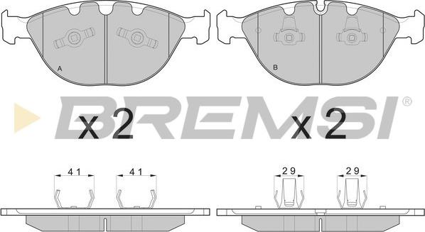 Bremsi BP3095 - Bremžu uzliku kompl., Disku bremzes www.autospares.lv