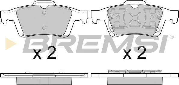 Bremsi BP3091 - Тормозные колодки, дисковые, комплект www.autospares.lv