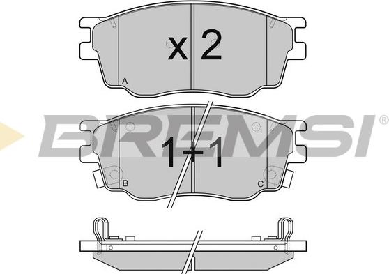 Bremsi BP3092 - Bremžu uzliku kompl., Disku bremzes www.autospares.lv