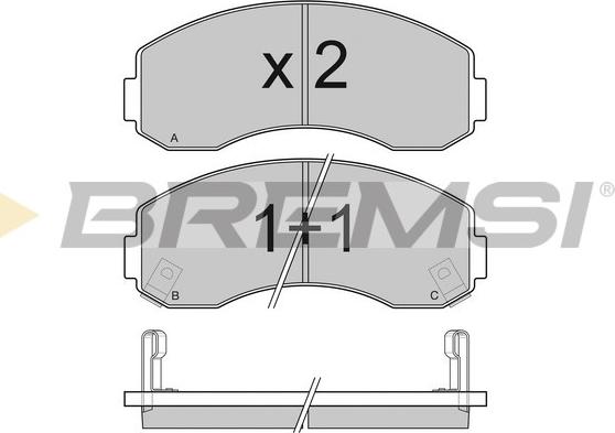 Bremsi BP3044 - Bremžu uzliku kompl., Disku bremzes www.autospares.lv