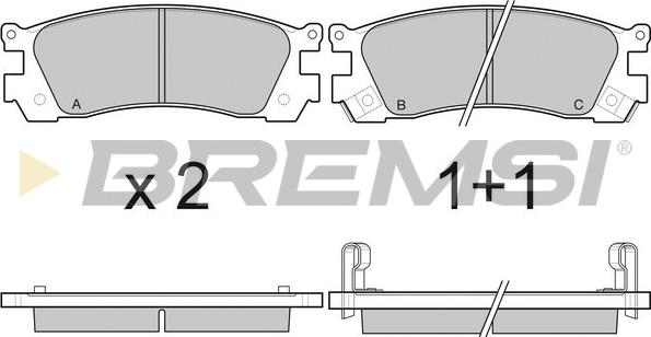 Bremsi BP3045 - Bremžu uzliku kompl., Disku bremzes www.autospares.lv