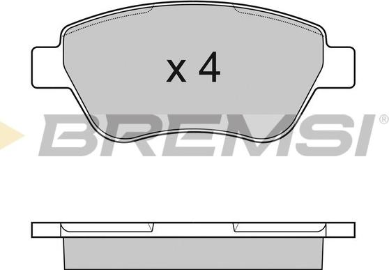 Bremsi BP3040 - Тормозные колодки, дисковые, комплект www.autospares.lv