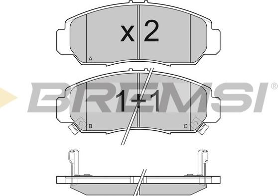 Bremsi BP3059 - Bremžu uzliku kompl., Disku bremzes www.autospares.lv