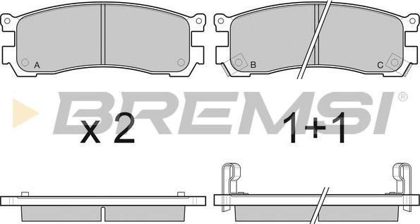 Bremsi BP3054 - Bremžu uzliku kompl., Disku bremzes autospares.lv