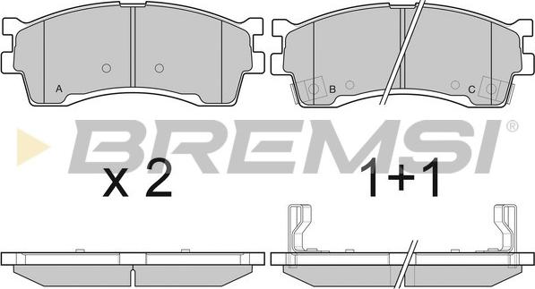 Bremsi BP3055 - Bremžu uzliku kompl., Disku bremzes autospares.lv