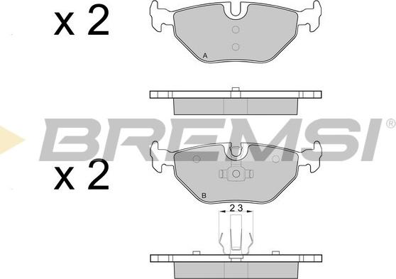 Bremsi BP3051 - Bremžu uzliku kompl., Disku bremzes autospares.lv