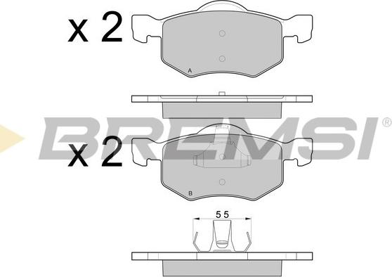 Bremsi BP3058 - Bremžu uzliku kompl., Disku bremzes autospares.lv