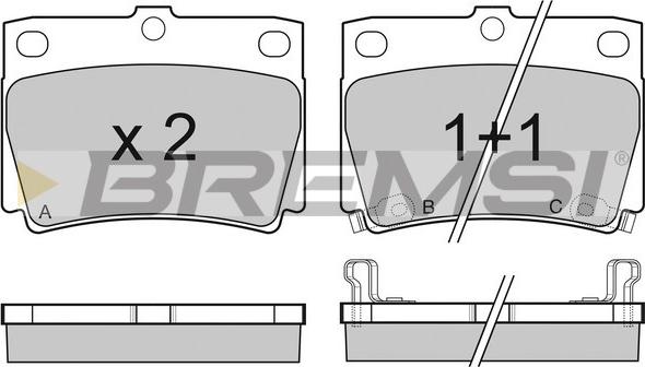 Bremsi BP3057 - Bremžu uzliku kompl., Disku bremzes autospares.lv