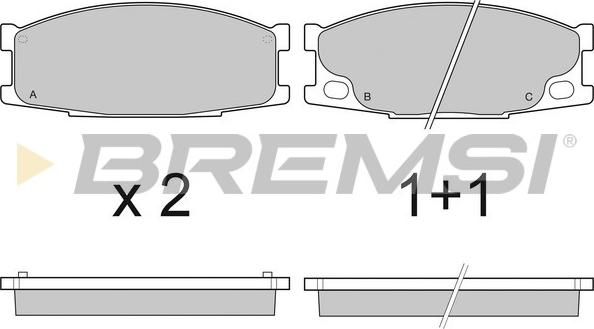 Bremsi BP3066 - Bremžu uzliku kompl., Disku bremzes www.autospares.lv