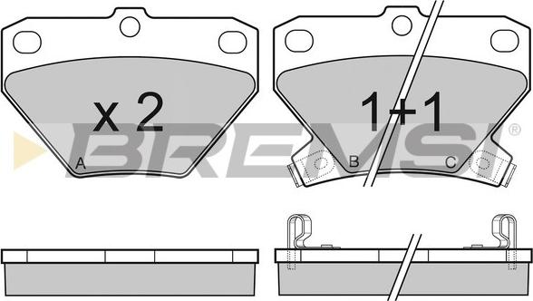 Bremsi BP3061 - Bremžu uzliku kompl., Disku bremzes www.autospares.lv