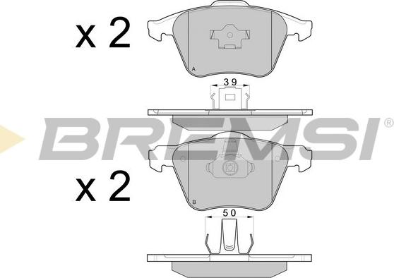 Bremsi BP3062 - Bremžu uzliku kompl., Disku bremzes autospares.lv