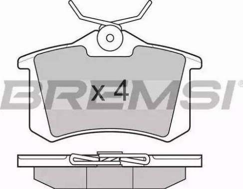 Bremsi BP3004 - Brake Pad Set, disc brake www.autospares.lv