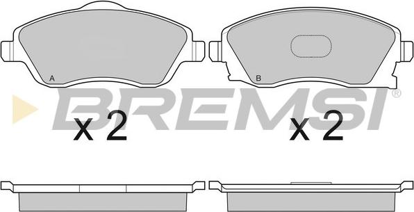 Bremsi BP3000 - Brake Pad Set, disc brake www.autospares.lv