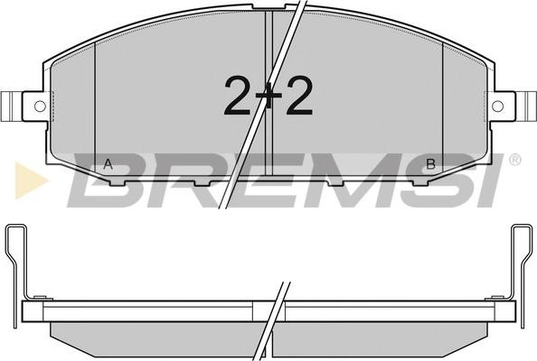 Bremsi BP3007 - Тормозные колодки, дисковые, комплект www.autospares.lv