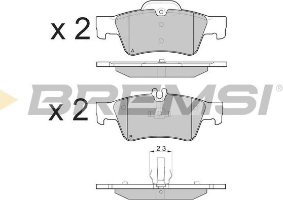 Bremsi BP3088 - Bremžu uzliku kompl., Disku bremzes autospares.lv