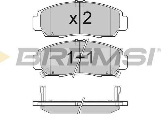 Bremsi BP3083 - Тормозные колодки, дисковые, комплект www.autospares.lv