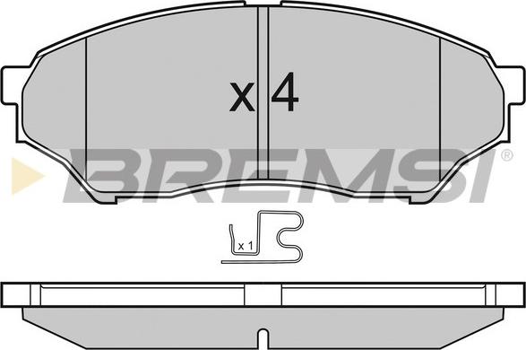 Bremsi BP3036 - Тормозные колодки, дисковые, комплект www.autospares.lv