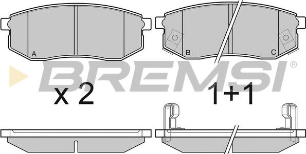 Bremsi BP3029 - Brake Pad Set, disc brake www.autospares.lv