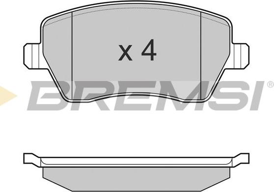 Bremsi BP3026 - Тормозные колодки, дисковые, комплект www.autospares.lv