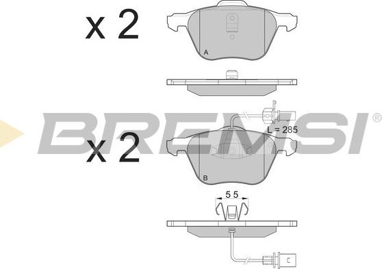 Bremsi BP3076 - Bremžu uzliku kompl., Disku bremzes autospares.lv