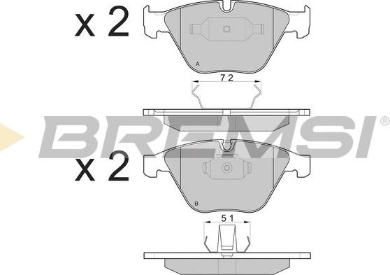 Bremsi BP3073 - Bremžu uzliku kompl., Disku bremzes autospares.lv