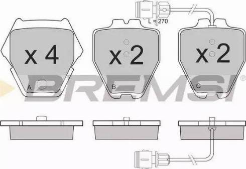 Bremsi BP3149 - Brake Pad Set, disc brake www.autospares.lv