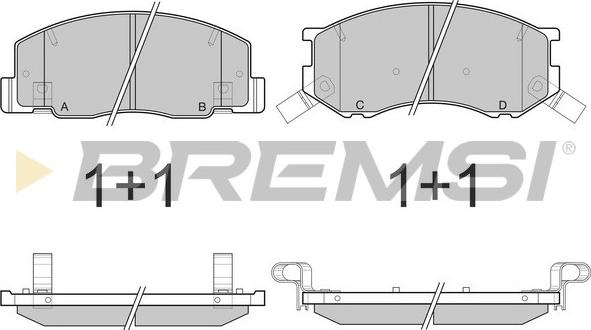 Bremsi BP3144 - Тормозные колодки, дисковые, комплект www.autospares.lv