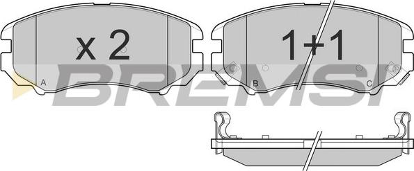 Bremsi BP3146 - Bremžu uzliku kompl., Disku bremzes www.autospares.lv