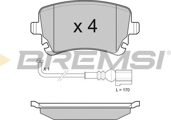 Bremsi BP3140 - Bremžu uzliku kompl., Disku bremzes autospares.lv