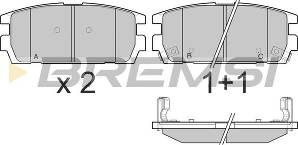 Bremsi BP3143 - Bremžu uzliku kompl., Disku bremzes autospares.lv