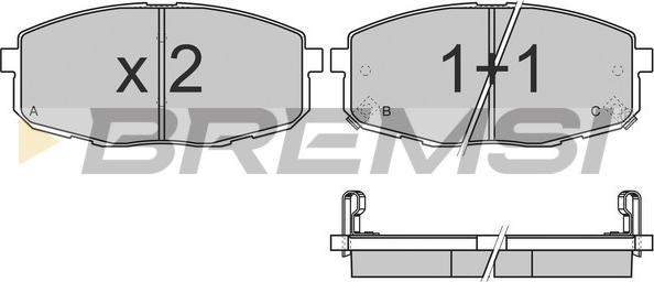 Bremsi BP3147 - Тормозные колодки, дисковые, комплект www.autospares.lv