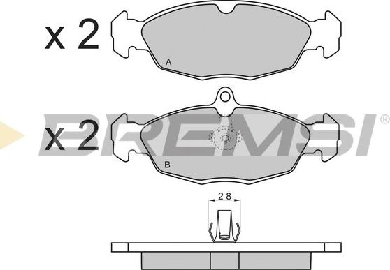 Bremsi BP3156 - Bremžu uzliku kompl., Disku bremzes autospares.lv