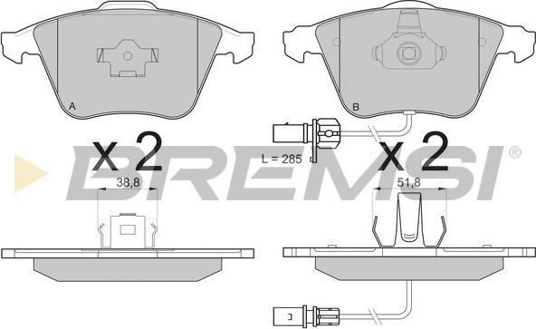 Bremsi BP3150 - Bremžu uzliku kompl., Disku bremzes www.autospares.lv