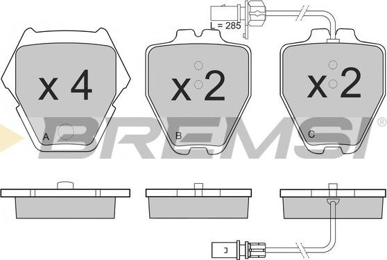 Bremsi BP3151 - Тормозные колодки, дисковые, комплект www.autospares.lv