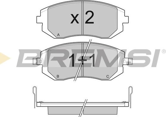 Bremsi BP3158 - Bremžu uzliku kompl., Disku bremzes www.autospares.lv