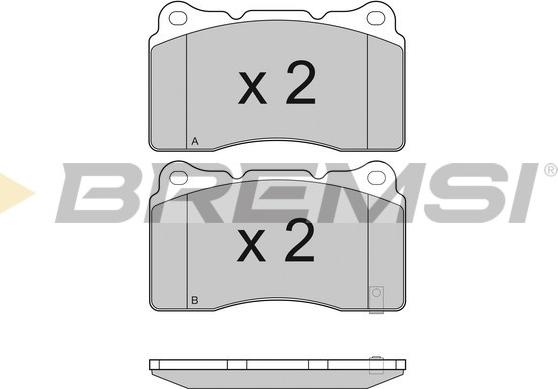 Bremsi BP3157 - Тормозные колодки, дисковые, комплект www.autospares.lv