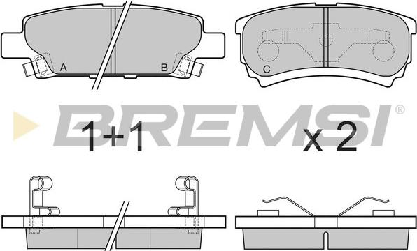 Bremsi BP3106 - Brake Pad Set, disc brake www.autospares.lv