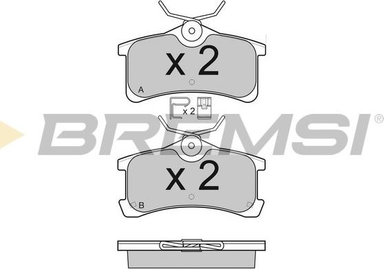 Bremsi BP3107 - Brake Pad Set, disc brake www.autospares.lv