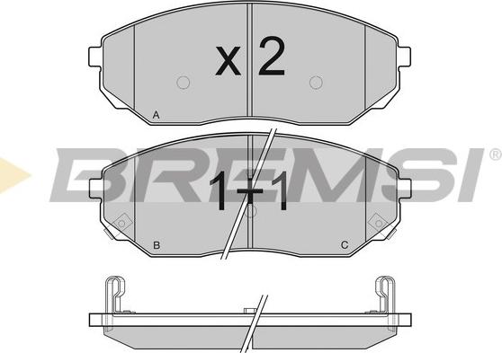 Bremsi BP3116 - Bremžu uzliku kompl., Disku bremzes www.autospares.lv