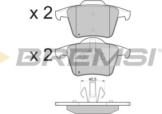 Bremsi BP3110 - Bremžu uzliku kompl., Disku bremzes www.autospares.lv